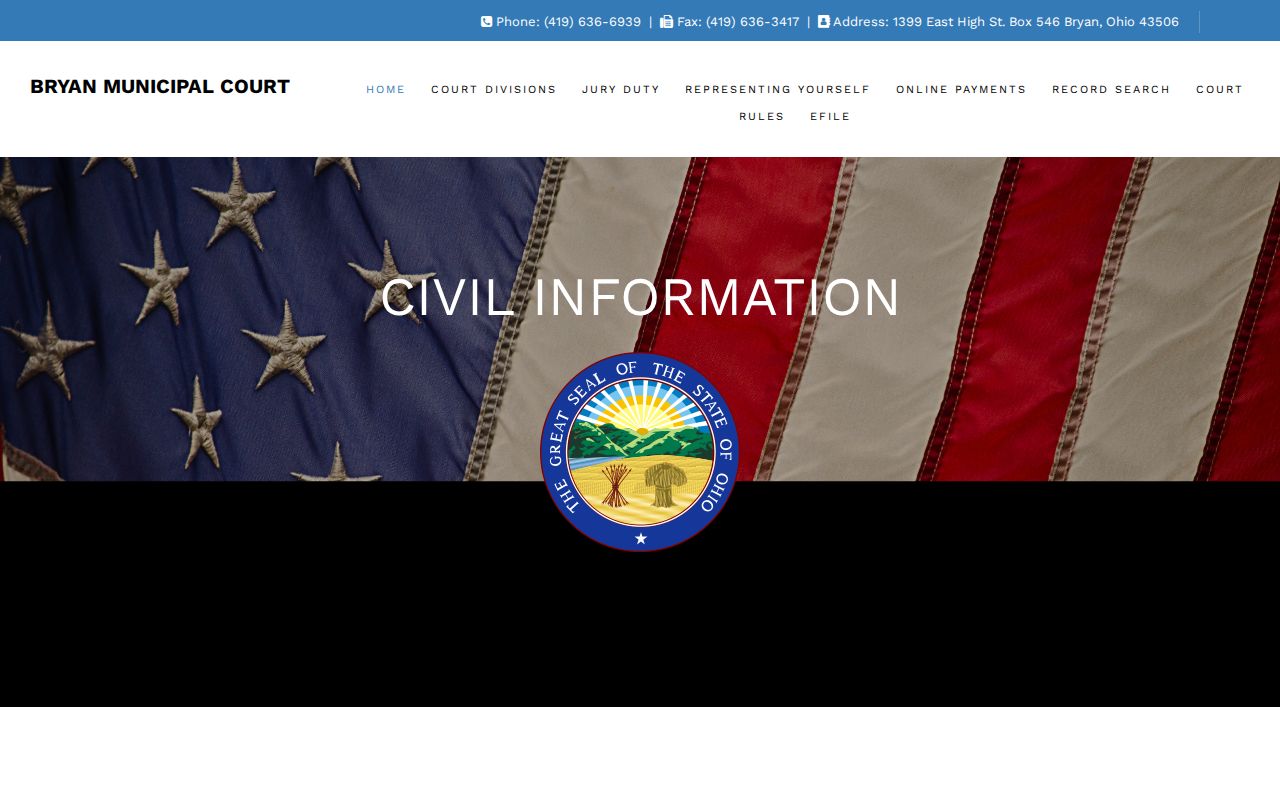 Williams County civil court docket information from Bryan Municipal Court Civil Division